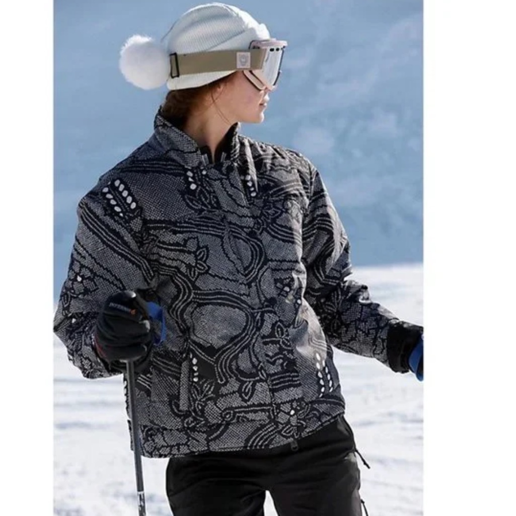 Free People Movement Bunny Slope Printed Primaloft Puffer Ski Jacket Nwt $328 M